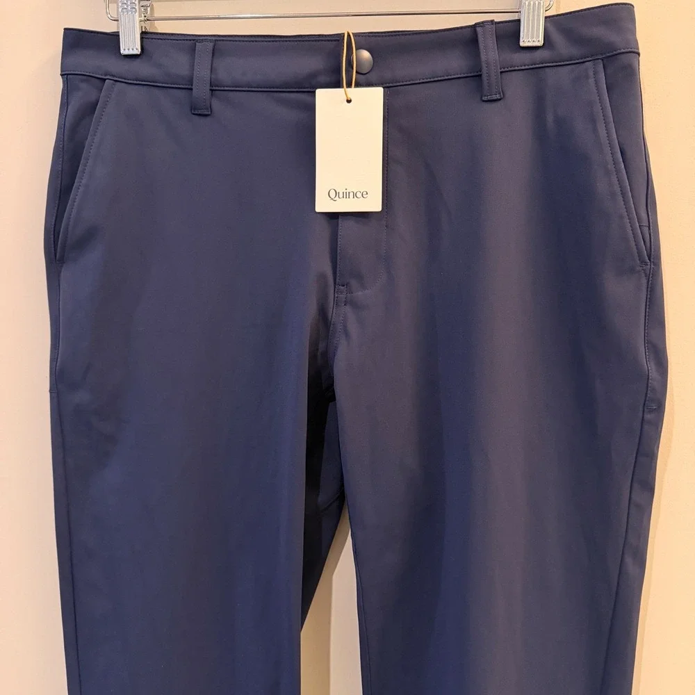 Quince ProTech Golf Pants Wavecrest Performance UPF50‎ Travel Navy 33x32 NWOT